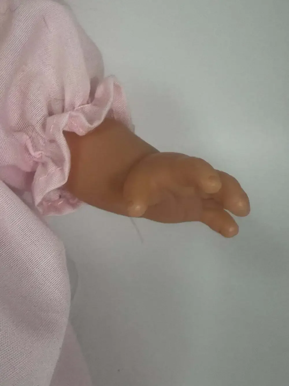 Rosalina Doll Pink Dress 10” Bella Brunette Brown Eyes Embroidered Dress